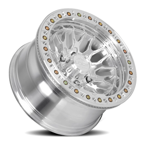 Lock Offroad Invader Beadlock Machined Silver W/ Clear Coat 17x9 0 6x135mm 87.1mm