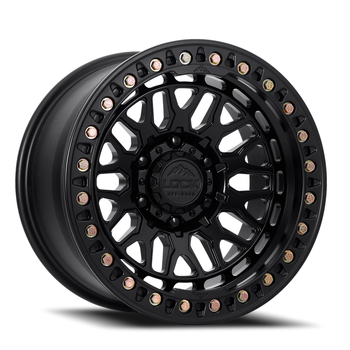 Lock Offroad Invader Forged Beadlock Matte Black 17x9 +38 5x127mm 71.5mm