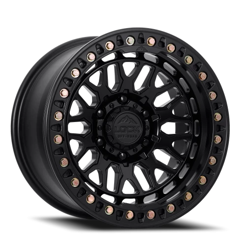 Lock Offroad Invader Forged Beadlock Matte Black 17x9 +12 6x135mm 87.1mm