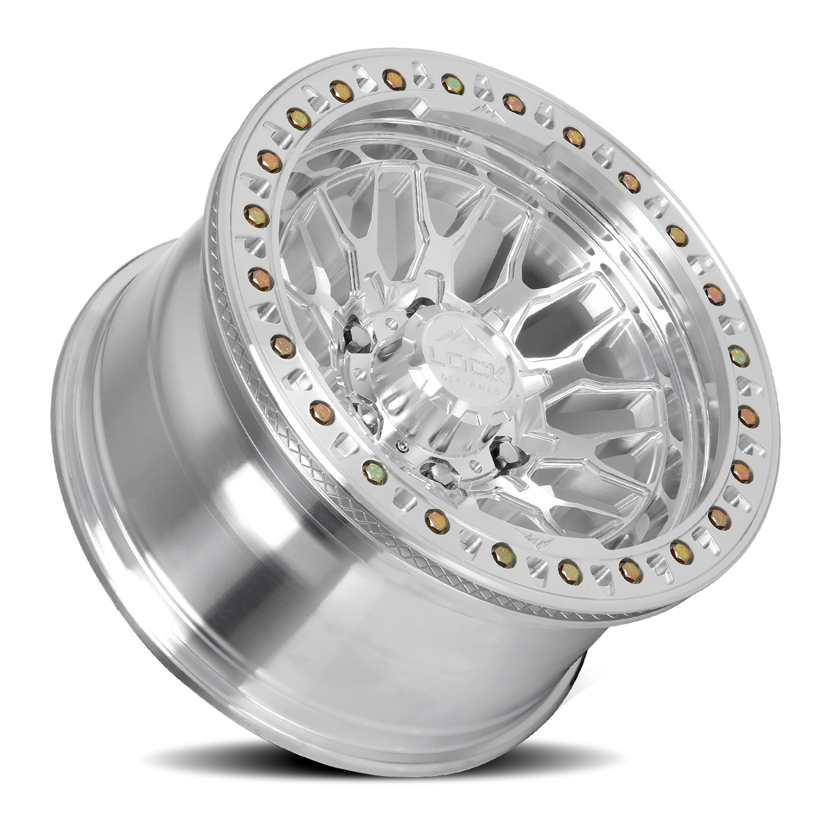 Lock Offroad Invader Forged Beadlock Machined Raw Machined 17x9 0 6x135mm 87.1mm