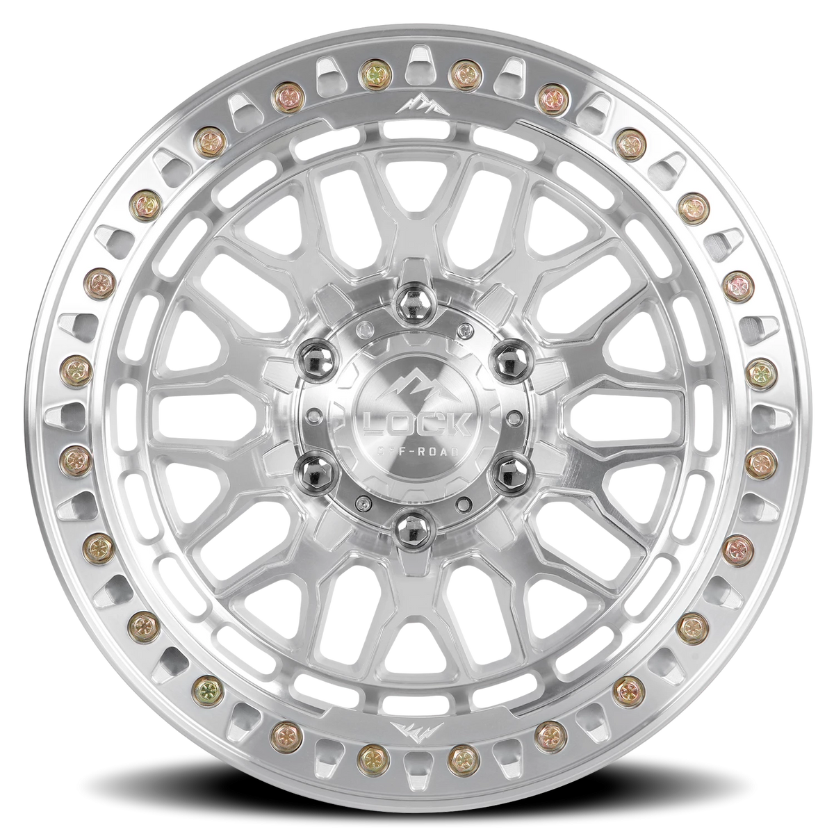 Lock Offroad Invader Forged Beadlock Machined Raw Machined 17x9 +12 6x135mm 87.1mm