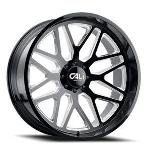 Cali Off-road INVADER Gloss black milled 20x10 -25 6x139.7mm 106.1mm