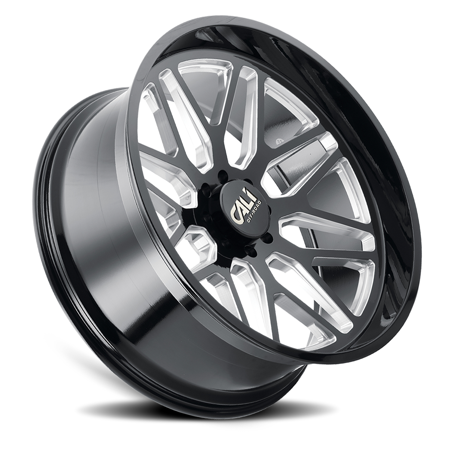 Cali Off-road INVADER Gloss black milled 20x10 -25 6x139.7mm 106.1mm