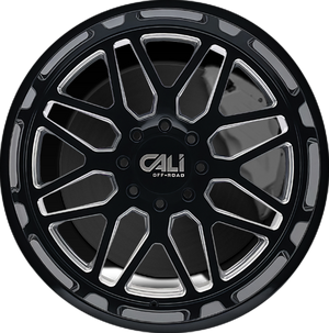 Cali Off-road INVADER Gloss black milled 20x10 -25 6x139.7mm 106.1mm