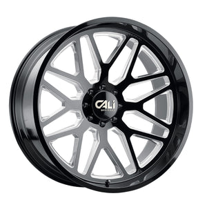 Cali Off-road INVADER Gloss black milled 20x10 -25 6x139.7mm 106.1mm