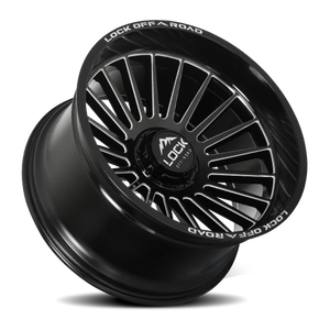 Lock Offroad Invasion Gloss Black W/ Milling 20x10 -18 6x135|6x139.7mm 106.2mm