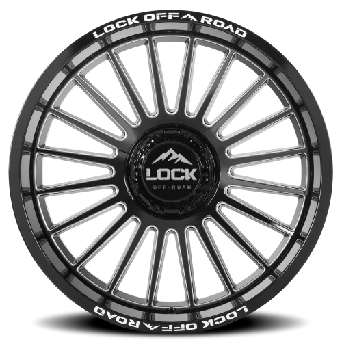 Lock Offroad Invasion Gloss Black W/ Milling 20x10 -18 6x135|6x139.7mm 106.2mm