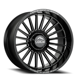 Lock Offroad Invasion Gloss Black W/ Milling 20x10 -18 8x165.1mm 125.2mm