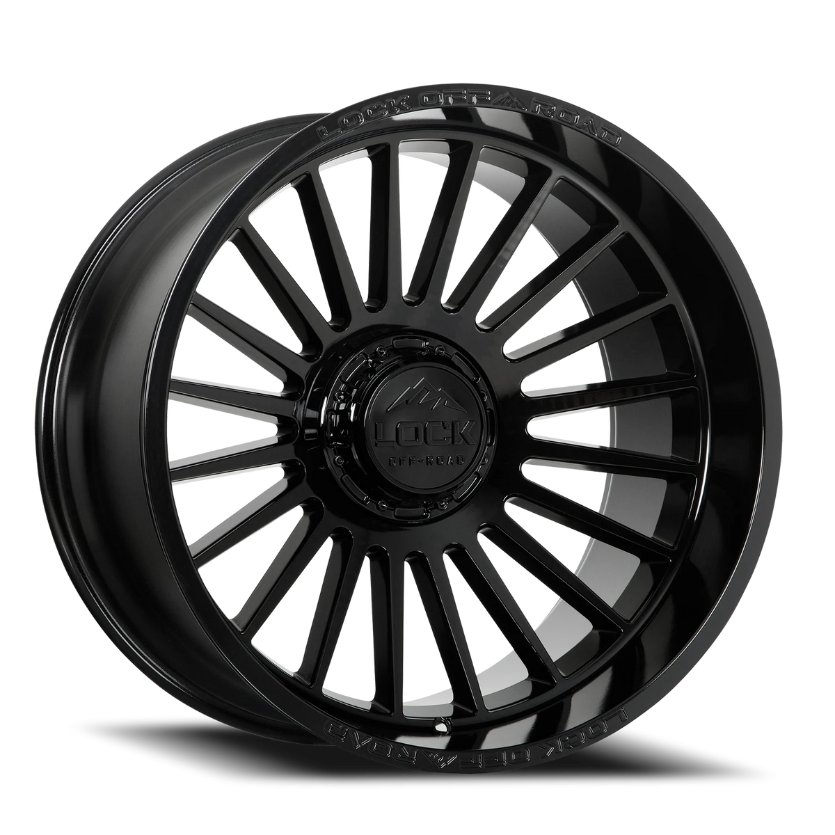 Lock Offroad Invasion Gloss Black 22x12 -44 5x127|5x139.7mm 87.1mm