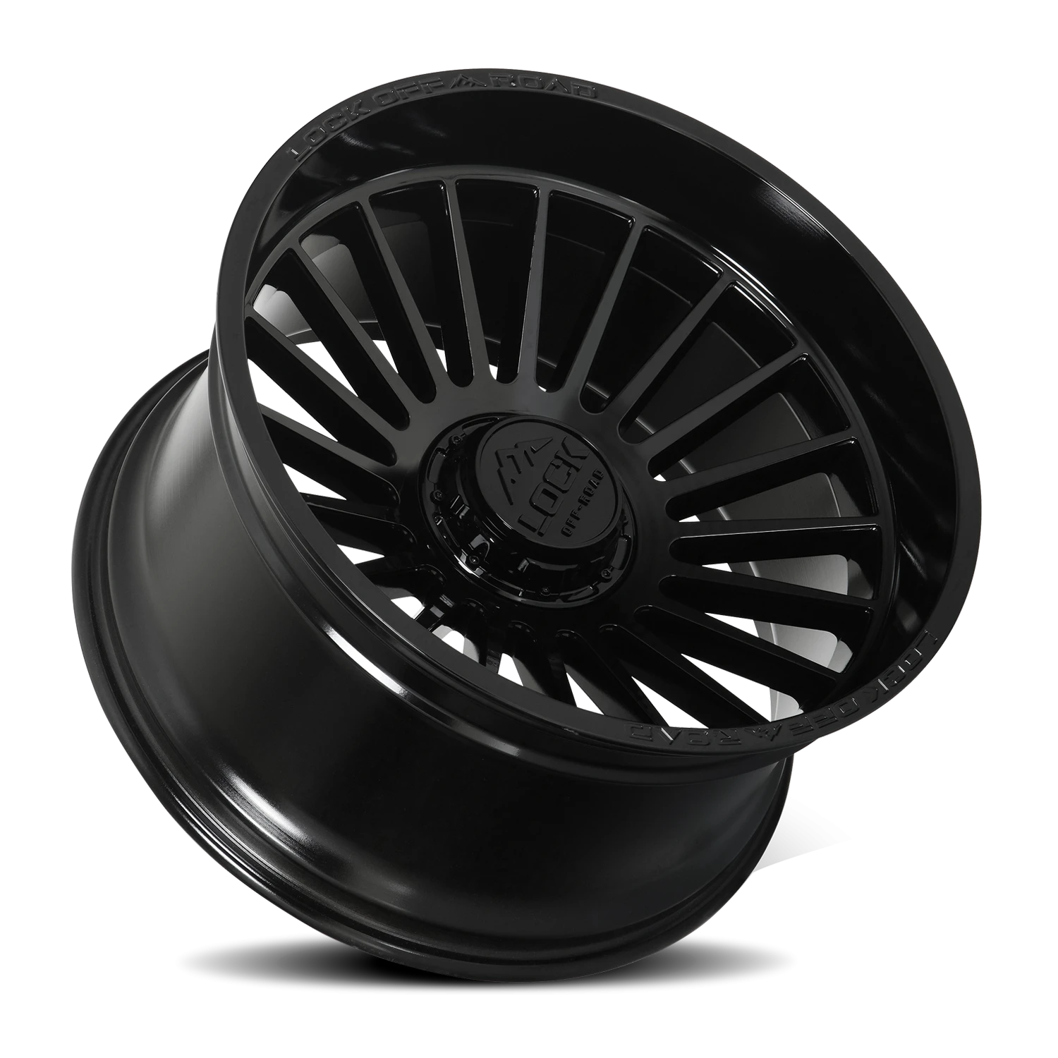 Lock Offroad Invasion Gloss Black 20x9 +1 5x127|5x139.7mm 87.1mm - Wheelwiz