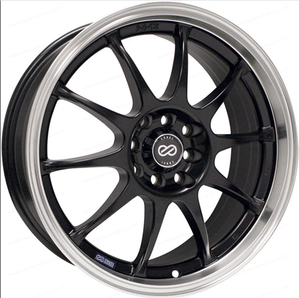 Enkei J10 Black Paint 16x7 +38 5x112|5x114.3mm 72.6mm - WheelWiz