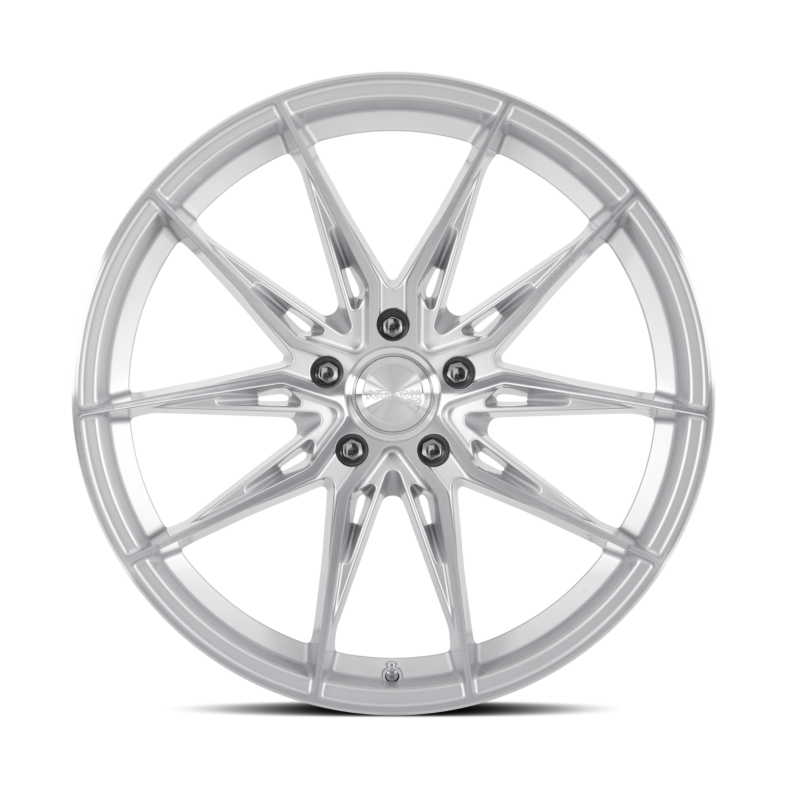 Katana KR10 Gloss Silver Machined Face 20x8.5 +40 5x100mm 73.1mm - Wheelwiz