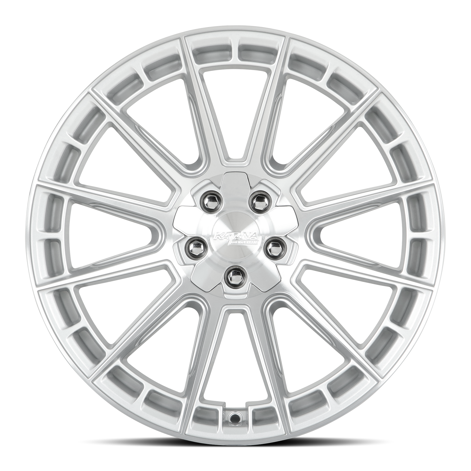 Katana KR11 Gloss Silver Machined Face 20x8.5 +40 5x108|5x114.3mm 73.1mm - Wheelwiz