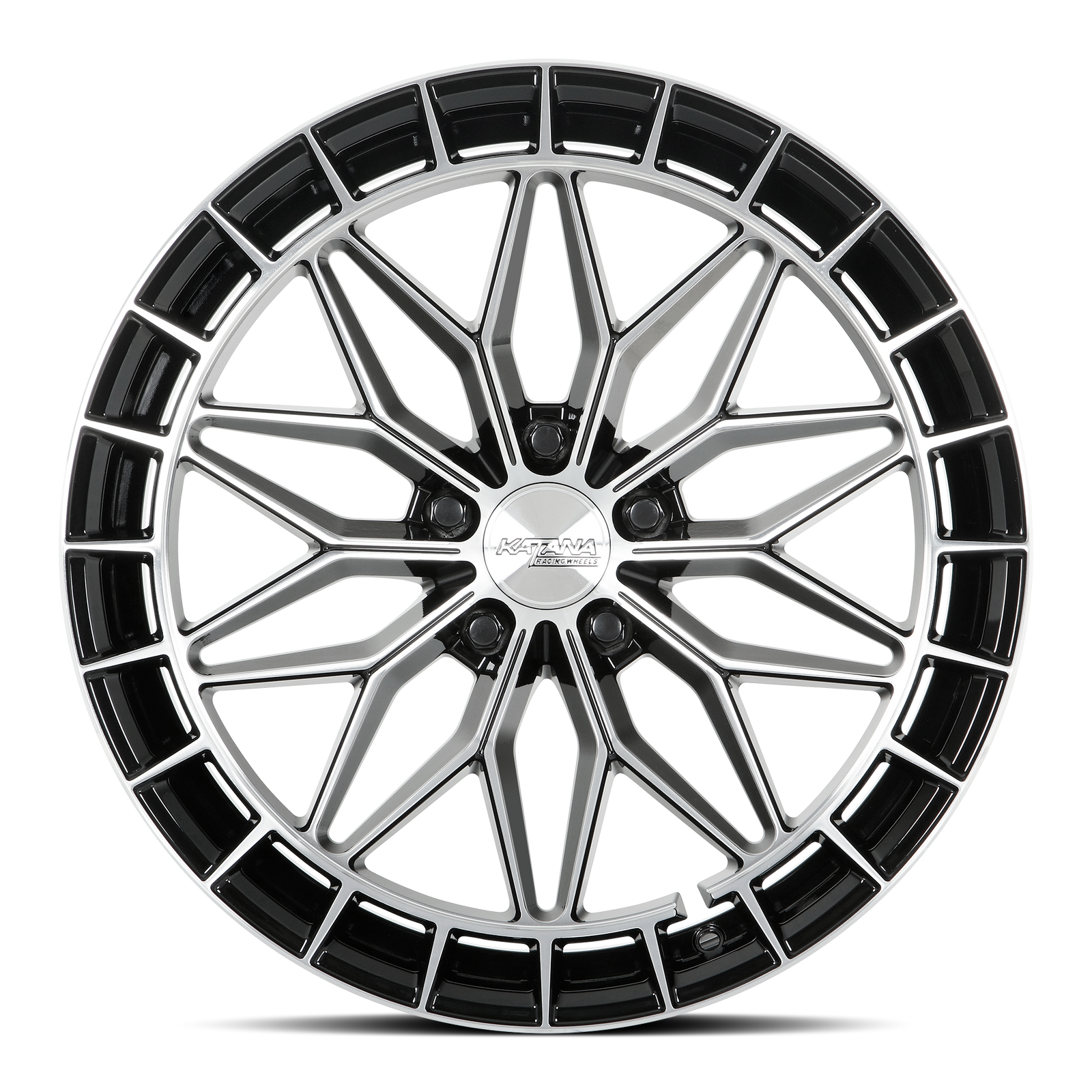 Katana KR12 Gloss Black Machined Face 18x8 +40 5x120mm 73.1mm - Wheelwiz