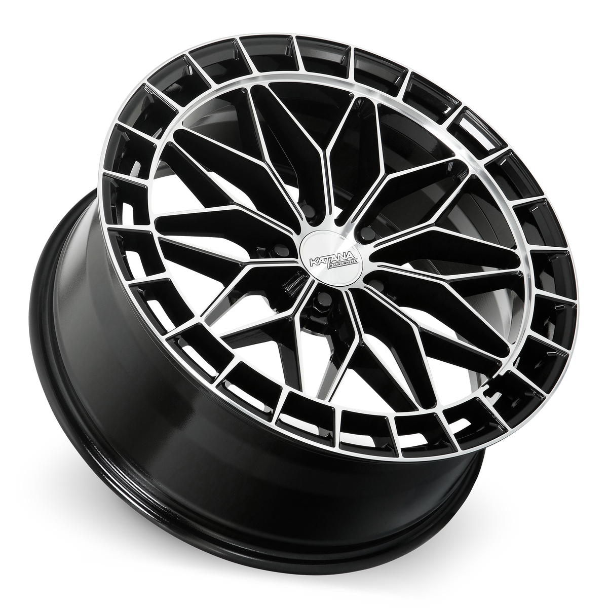 Katana KR12 Gloss Black Machined Face 17x7.5 +40 5x110mm 73.1mm