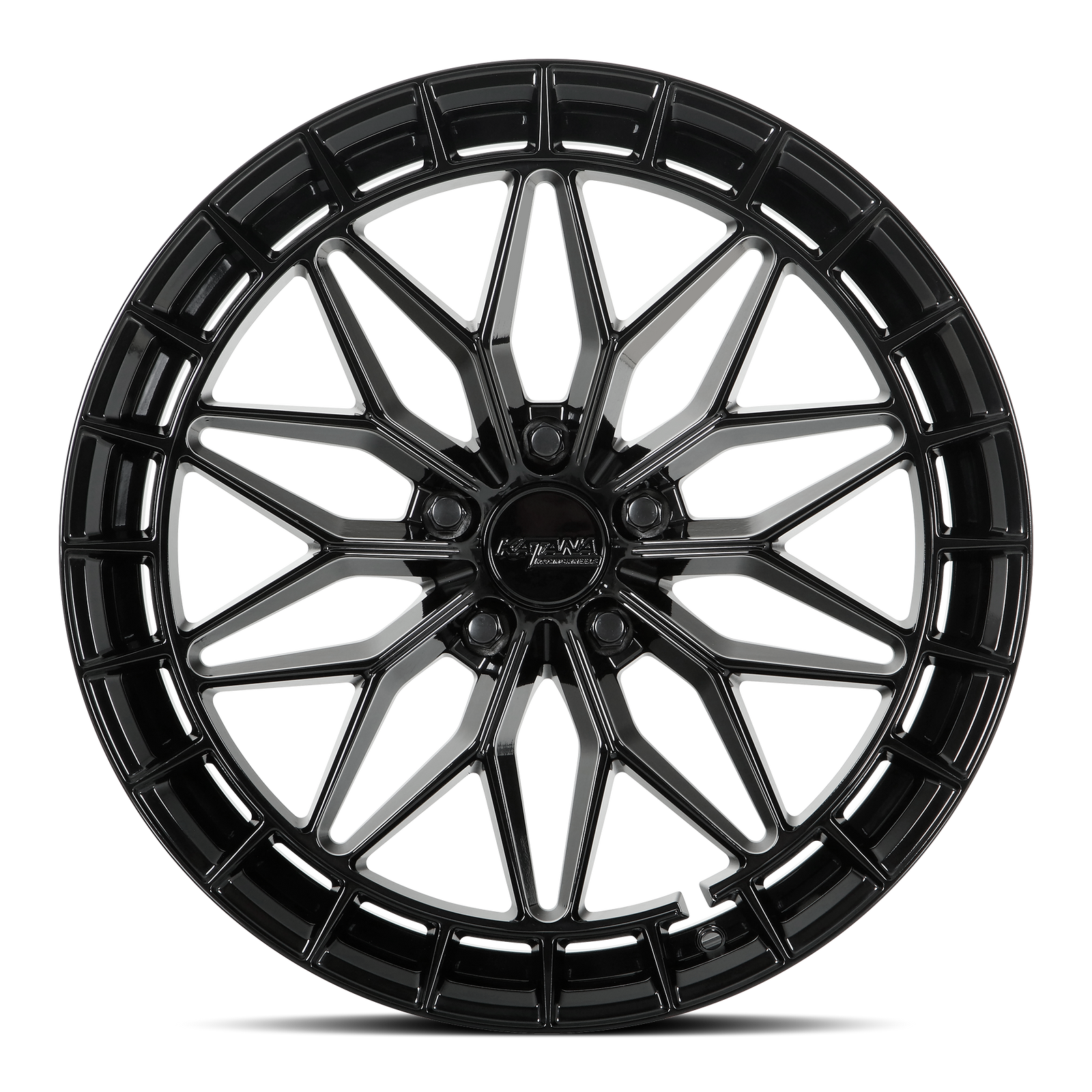 Katana KR12 Gloss Black 17x7.5 +40 5x108mm 73.1mm - Wheelwiz