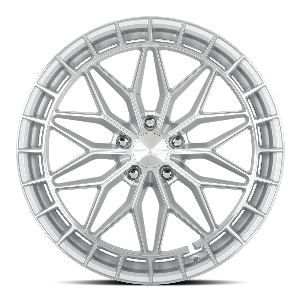 Katana KR12 Gloss Silver Machined Face 17x7.5 +40 5x112mm 73.1mm