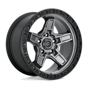 Fuel Offroad D698 KICKER Matte Gunmetal Black Bead Ring 17x9 -12 5x127mm 71.5mm - Wheelwiz