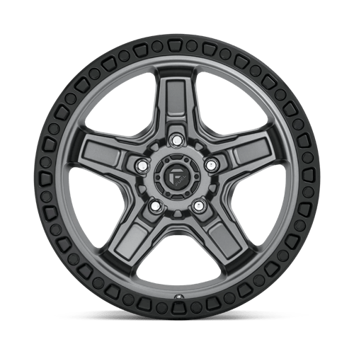 Fuel Offroad D698 KICKER Matte Gunmetal Black Bead Ring 17x9 -12 5x127mm 71.5mm - Wheelwiz