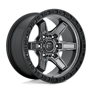 Fuel Offroad D698 KICKER Matte Gun Metal Black Bead Ring 18x9 +01 6x139.7mm 106.1mm - WheelWiz