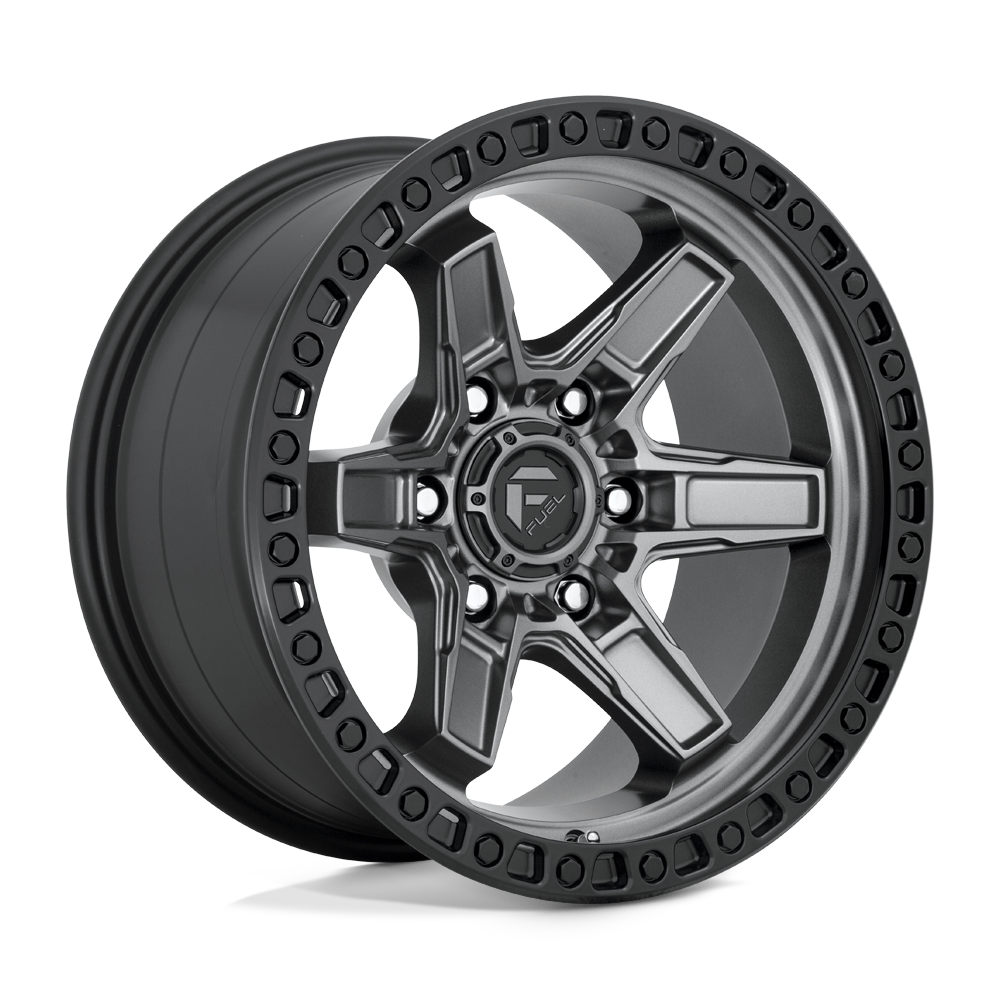Fuel Offroad D698 KICKER Matte Gun Metal Black Bead Ring 20x9 +01 5x127mm 71.5mm - WheelWiz