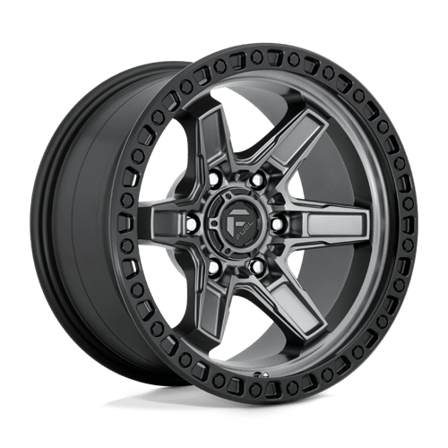 Fuel Offroad D698 KICKER Matte Gunmetal Black Bead Ring 17x9 +1 5x127mm 71.5mm - Wheelwiz