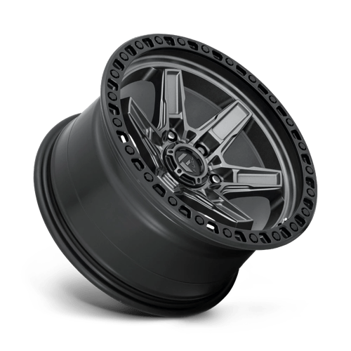 Fuel Offroad D698 KICKER Matte Gunmetal Black Bead Ring 17x9 +1 6x139.7mm 106.1mm - Wheelwiz