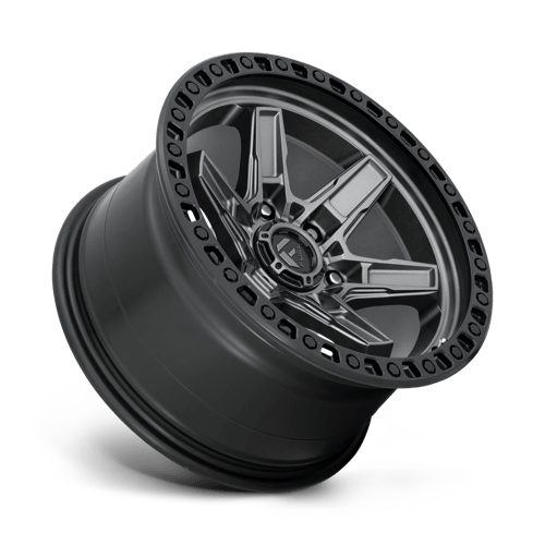 Fuel Offroad D698 KICKER Matte Gun Metal Black Bead Ring 18x9 -12 5x127mm 71.5mm - WheelWiz