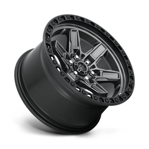 Fuel Offroad D698 KICKER Matte Gunmetal Black Bead Ring 17x9 +12 6x114.3mm 66.1mm - Wheelwiz