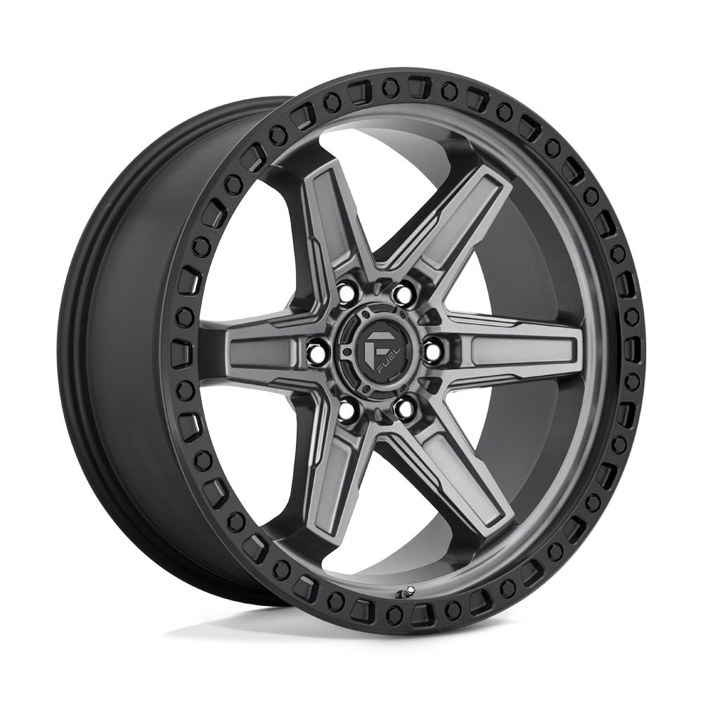 Fuel Offroad D698 KICKER Matte Gun Metal Black Bead Ring 20x9 +1 6x135mm 87.1mm - WheelWiz