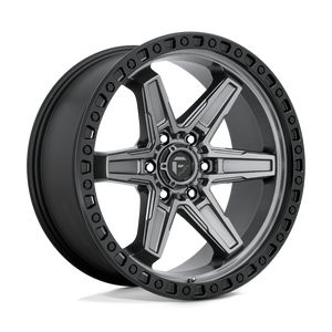 Fuel Offroad D698 KICKER Matte Gun Metal Black Bead Ring 20x9 +1 6x135mm 87.1mm - WheelWiz