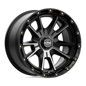 KMC KM100 SYNC Satin Black With Gray Tint 17x9 -12 5x127|5x139.7mm 78.1mm - WheelWiz