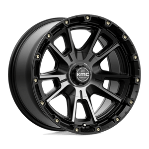 KMC KM100 SYNC Satin Black W/ Gray Tint 17x9 0 5x127|5x139.7mm 78.1mm - Wheelwiz
