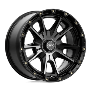 KMC KM100 SYNC Satin Black W/ Gray Tint 17x9 +18 5x127|5x139.7mm 78.1mm - Wheelwiz