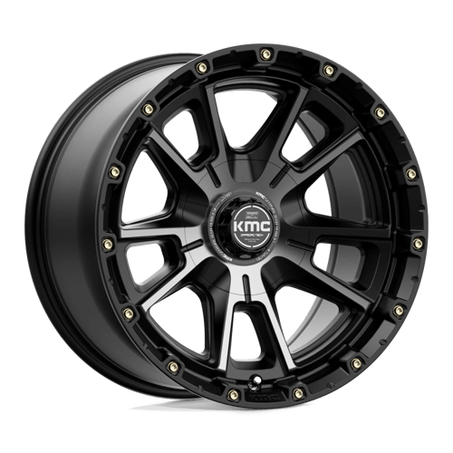KMC KM100 SYNC Satin Black W/ Gray Tint 17x9 0 6x135|6x139.7mm 106.1mm - Wheelwiz