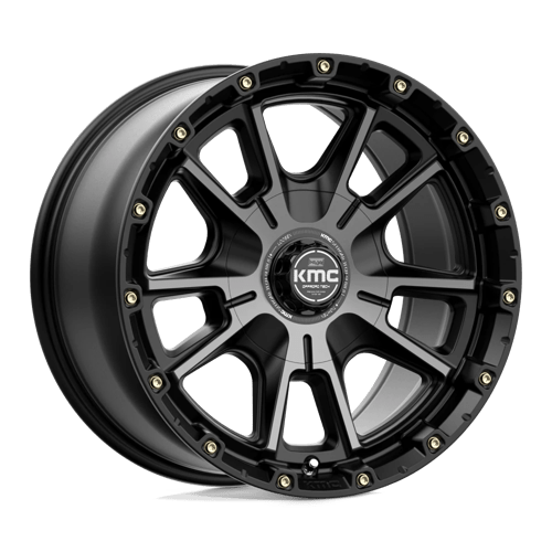 KMC KM100 SYNC Satin Black W/ Gray Tint 17x9 +18 6x114.3|6x139.7mm 78.1mm - Wheelwiz