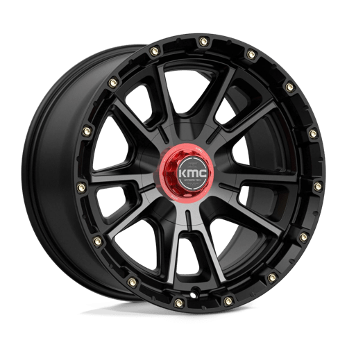KMC KM100 SYNC Satin Black W/ Gray Tint 17x9 -12 6x135|6x139.7mm 106.1mm - Wheelwiz