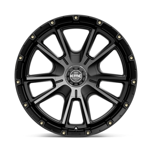 KMC KM100 SYNC Satin Black W/ Gray Tint 20x9 +18 6x135|6x139.7mm 106.1mm - Wheelwiz