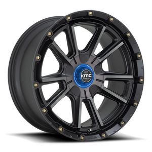 KMC KM100 SYNC Satin Black W/ Gray Tint 20x9 +18 6x135|6x139.7mm 106.1mm - Wheelwiz