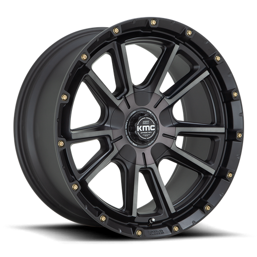 KMC KM100 SYNC Satin Black W/ Gray Tint 17x9 -12 6x135|6x139.7mm 106.1mm