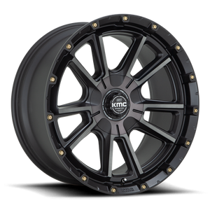 KMC KM100 SYNC Satin Black W/ Gray Tint 20x9 +18 6x135|6x139.7mm 106.1mm - Wheelwiz