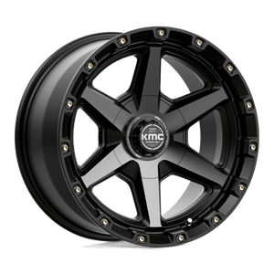 KMC KM101 TEMPO Satin Black With Gray Tint 17x9 +18 5x127|5x139.7mm 78.1mm - WheelWiz