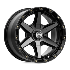 KMC KM101 TEMPO Satin Black With Gray Tint 17x9 +18 5x127|5x139.7mm 78.1mm - WheelWiz