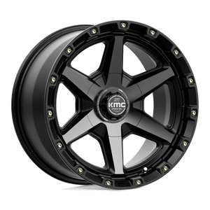 KMC KM101 TEMPO Satin Black W/ Gray Tint 17x9 -12 5x127|5x139.7mm 78.1mm - Wheelwiz