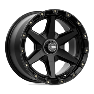 KMC KM101 TEMPO Satin Black 17x9 -12 5x127|5x139.7mm 78.1mm - Wheelwiz
