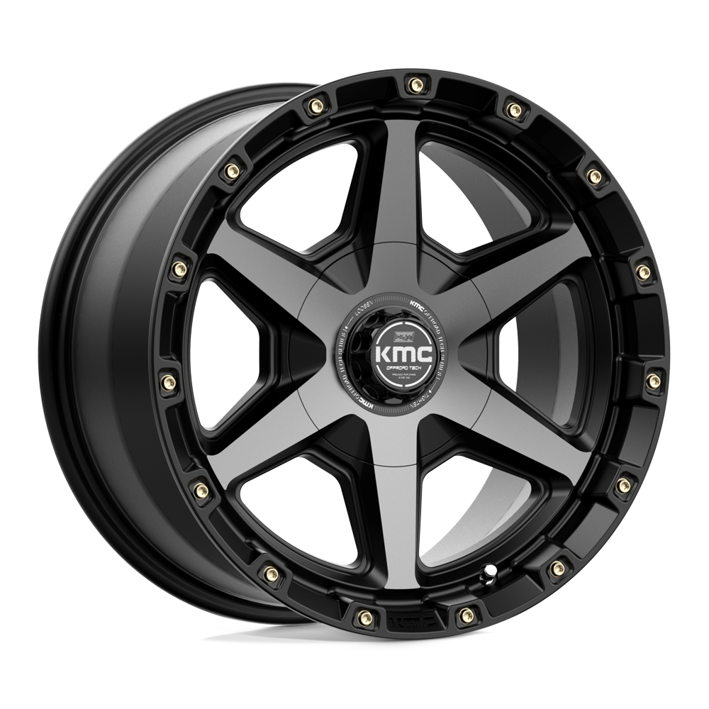 KMC KM101 TEMPO Satin Black With Gray Tint 17x9 +18 6x135|6x139.7mm 106.1mm - WheelWiz