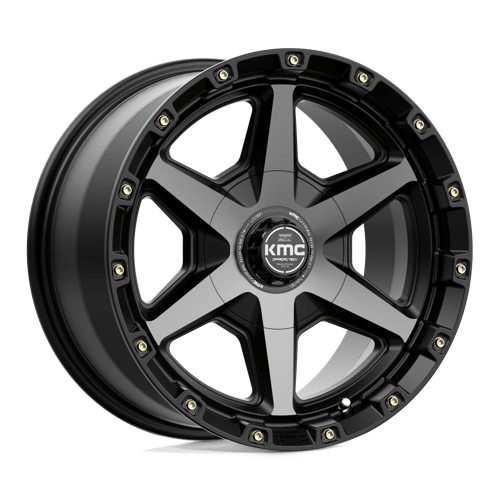 KMC KM101 TEMPO Satin Black With Gray Tint 17x9 +18 6x135|6x139.7mm 106.1mm - WheelWiz