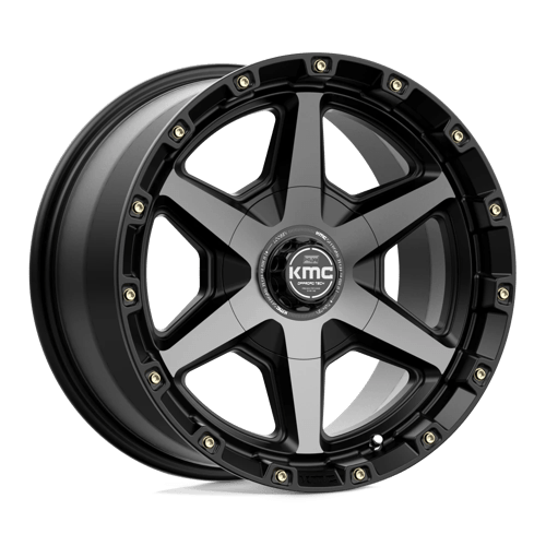 KMC KM101 TEMPO Satin Black W/ Gray Tint 17x9 +18 6x114.3|6x139.7mm 78.1mm - Wheelwiz