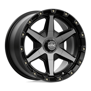 KMC KM101 TEMPO Satin Black W/ Gray Tint 17x9 +18 6x114.3|6x139.7mm 78.1mm - Wheelwiz