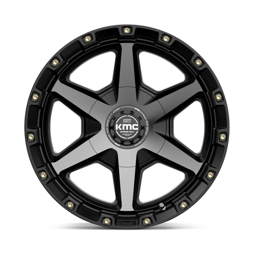 KMC KM101 TEMPO Satin Black W/ Gray Tint 17x9 +18 6x114.3|6x139.7mm 78.1mm - Wheelwiz